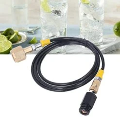 Kadimendium Soda Refill Adapter CO2 Cylinder Cartridge Fill Tank Connector Household Soda Bottle With 60in Hose CGA320 For Filling Tank(#2) -KitchenAid Shop 41GCzd6UfqL
