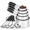 Measuring Cups And Spoons Set: U-Taste 18/8 Stainless Steel 10 Pieces Metal Stacking Kitchen Baking Cooking Food Measure Set 5 Cups 5 Spoons With Strengthened Weld Joints (Black, Upgraded Version) 1 Measuring Cups And Spoons Set: U-Taste 18/8 Stainless Steel 10 Pieces Metal Stacking Kitchen Baking Cooking Food Measure Set 5 Cups 5 Spoons With Strengthened Weld Joints (Black, Upgraded Version) -KitchenAid Shop 41GEWYMRH4L