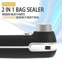 Mini Bag Sealer, BANDQ Bag Sealer Rechargeable Mini Chip Bag Sealer With Cutter Soft Magnetic Portable Bag Resealer -Black 7 Mini Bag Sealer, BANDQ Bag Sealer Rechargeable Mini Chip Bag Sealer With Cutter Soft Magnetic Portable Bag Resealer -Black -KitchenAid Shop 41GEr4KBY8L