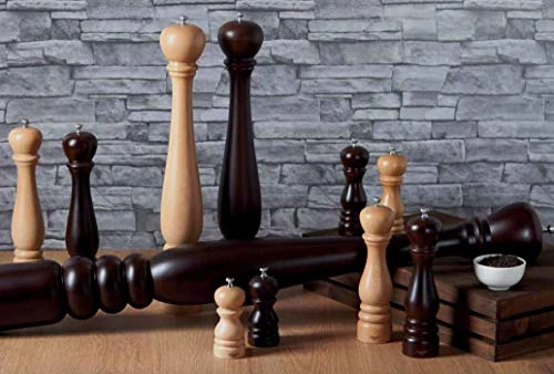 Roma 7.5 Inch Beech Wood Salt Mill Grinder With Adjustable Grinder, Walnut Finish 6 Roma 7.5 Inch Beech Wood Salt Mill Grinder With Adjustable Grinder, Walnut Finish - Image 4