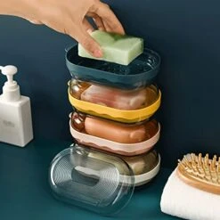 AKAAYU Drainage Soap Box Travel Soap Holder, ABS+PP Material Portable Soap Dish Soap Dispenser, Suitable For Camping Gym Travel. -KitchenAid Shop 41GV4I2h3qL