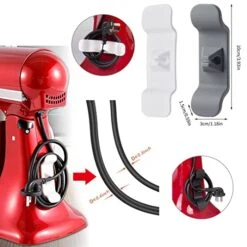 Cord Organizer For Appliances, 8 Packs Cord Wrapper, Cord Holder Cable Organizer For Blender, Coffee Maker, Mixer, Pressure Cooker, Toaster And Air Fryer (3Pcs White+3Pcs Black+2Pcs Grey) -KitchenAid Shop 41GYJ1I3U0L