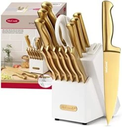 MC29 Knife Sets,15 Pieces German Stainless Steel Kitchen Knife Block Sets With Built-in Sharpener -KitchenAid Shop 41GsM7sHj4L. AC
