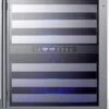 LWC532 ADA Compliant Commercially Approved 24" Wide Built-in Undercuonter Dual Zone Wine Cellar For Residential Or Commercial Use With 46 Bottles Digital Thermostat And Black Cabinet -KitchenAid Shop 41GuHvS7VXL