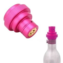 Soda Water CO2 Adapter, Good Sealing Easy Installation Polished Surface TR21 4 Thread CO2 Cylinder Connector Brass Aluminum Alloy Wear Resistance For Replacing (Pink) -KitchenAid Shop 41Gwmqwe2nL