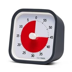 OD (Charcoal), A Visual Countdown 60 Minute Timer For Classrooms, Meetings, Kids And Adults Office And Homeschooling Tool With Silent Operation And Interchangeable Silicone Cover