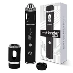 Easy Grinder Clear Glass Electric Herb Pollen Catcher Dispenser Coffee Grinders Crusher USB Rechargeable Stainless Steel Blades