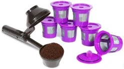 2-Item Bundle: 4-Pack Cafe Save Reusable K Cup Coffee Filters + EZ-Scoop 2 Tbsp Coffee Scoop With Integrated Funnel, Refillable Coffee Pod Capsule For Use With Keurig & Select Single Cup Coffee Maker -KitchenAid Shop 41H20wMFkL. AC