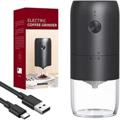 Electric Coffee Grinder Portable -One Button Control Coffee Bean Grinder Core Espresso Grinder Strong Power Uniform Grinding Adjustable ThicknessUSB-Rechargeable (Black) -KitchenAid Shop 41H7JWukPSL. AC
