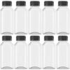 10 Pcs 4 Oz Plastic Juice Bottles With Lids, Empty Clear Containers For Juice, Milk And Other Beverage -KitchenAid Shop 41HADc475gL