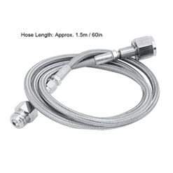 Adapter Hose Kit, CO2 1.5m 60in Soda Water External Hose Adapter Kit Connector Soda Accessories Refill Station Connector Kit External Hose Connection For Filling Soda Tank(Silver TR21-4, G1/2) -KitchenAid Shop 41HAnsxPO4S
