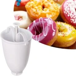 Delicious Donut Maker, Plastic Doughnut Donut Maker Machine Mold DIY Tool Kitchen Pastry Making Bake Ware, Donut Maker Baking Tool For Kitchen Restaurant And Home Use. (A)