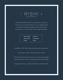 Rishi Tea Peppermint Herbal Tea | Immune & Sleep Support, USDA Certified Organic, Fair Trade, Caffeine-Free, Soothing & Comforting | 50 Sachet Tea Bags -KitchenAid Shop 41HF5MLFinL