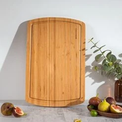30 X 20 Inch XXXL Bamboo Cutting Board, Kitchen Chopping Boards With Juice Groove For Meat, Cheese, Fruit & Vegetables- Alpine Bamboo Butcher Block Carving Board For Stove Topp -KitchenAid Shop 41HHci7EDhL