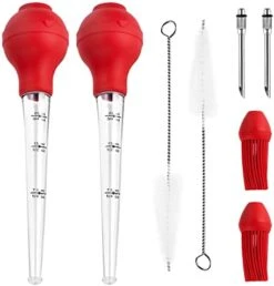 JY COOKMENT Turkey Baster With Barbecue Basting Brush, Baster Syringe For Home Baking And Roaster Turkey, Include Detachable Food Grade Silicone Bulb, Meat Injector Needle And Cleaning Brush (2 Packs) 13 JY COOKMENT Turkey Baster With Barbecue Basting Brush, Baster Syringe For Home Baking And Roaster Turkey, Include Detachable Food Grade Silicone Bulb, Meat Injector Needle And Cleaning Brush (2 Packs) -KitchenAid Shop 41HHdVR XDL. AC