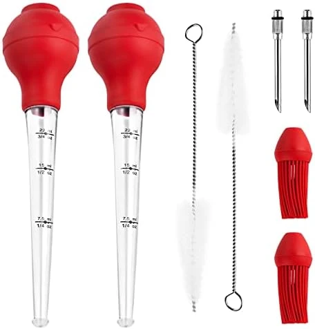 JY COOKMENT Turkey Baster With Barbecue Basting Brush, Baster Syringe For Home Baking And Roaster Turkey, Include Detachable Food Grade Silicone Bulb, Meat Injector Needle And Cleaning Brush (2 Packs) 8 JY COOKMENT Turkey Baster With Barbecue Basting Brush, Baster Syringe For Home Baking And Roaster Turkey, Include Detachable Food Grade Silicone Bulb, Meat Injector Needle And Cleaning Brush (2 Packs) - Image 6
