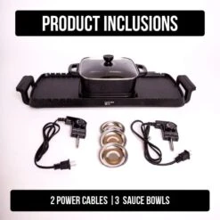 2 In 1 Electric Hotpot With Grill Combo Non-Stick Korean BBQ Grill Indoor Smokeless Barbecue Grill & Hot Pot With Divider 10 2 In 1 Electric Hotpot With Grill Combo Non-Stick Korean BBQ Grill Indoor Smokeless Barbecue Grill & Hot Pot With Divider -KitchenAid Shop 41HMUo7sdKL