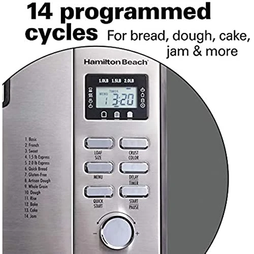 Bread Maker With Automatic Fruit And Nut Dispenser, 2 Lb Bread Capacity, Stainless Steel 6 Bread Maker With Automatic Fruit And Nut Dispenser, 2 Lb Bread Capacity, Stainless Steel - Image 4