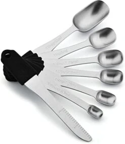 Measuring Spoons 18/8 Stainless Steel Measuring Spoons Set Of 7 Piece With 1 Leveler Dry And Liquid Ingredients (Dual Sided) -KitchenAid Shop 41HV7SRRmQL. AC