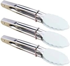 Mini Tongs With Silicone Tips 7-Inch Small Serving Tongs, Set Of 3 (Black White Gray) 22 Mini Tongs With Silicone Tips 7-Inch Small Serving Tongs, Set Of 3 (Black White Gray) -KitchenAid Shop 41HXj36s06L. AC