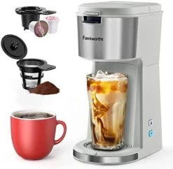 Iced Coffee Maker, Hot And Cold Coffee Maker Single Serve For K Cup And Ground, With Descaling Reminder And Self Cleaning, Iced Coffee Machine For Home, Office And RV 20 Iced Coffee Maker, Hot And Cold Coffee Maker Single Serve For K Cup And Ground, With Descaling Reminder And Self Cleaning, Iced Coffee Machine For Home, Office And RV -KitchenAid Shop 41HYKH6YBcL. AC