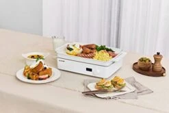 Doran Doran 3 In 1 Electric Skillet, Combo Multi Cooker, Rectangle Hot Pot Fryer Pan Griddle And Grill With Safe Nonstick Coating, Steady Heat, Glass Lid (red) -KitchenAid Shop 41HZsHTzl3L