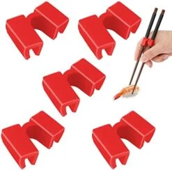 5 Pieces Reusable Chopsticks Helpers Training Chopstick Hinges Connector Training Chopstick For Adults, Beginner, Trainers Or Learner (Black) -KitchenAid Shop 41HbKqrmGBL. AC