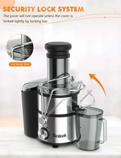 Juice Extractor, Bextcok Centrifugal Juicer Machines Ultra Fast Extract Various Fruit And Vegetable Electric Juice Extractor With 3" Large Feed Chute BPA Free Easy Clean For Orange Celery Carrot -KitchenAid Shop 41HeCEQBAnL