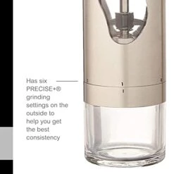 AdHoc Hoc Mrs. Bean Stainless Steel Coffee Grinder With Adjustable Coarseness Settings - Manual & Portable Coffee Bean Grinder - Stainless Steel Hand Crank Grinder - Dishwasher Safe - Stainless Steel, 7" -KitchenAid Shop 41Hhbd2C1pL