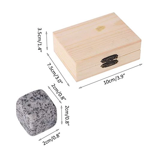 Whiskey Chiller Stones Gift Set, 9Pcs/Box Ice Stone Party Bar Reusable Granite Ice Cubes For Wine Craft Beer Whiskey Drinks Juice (Withe) 7 Whiskey Chiller Stones Gift Set, 9Pcs/Box Ice Stone Party Bar Reusable Granite Ice Cubes For Wine Craft Beer Whiskey Drinks Juice (Withe) - Image 5