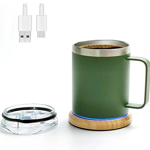 Self Heating Coffee Mug,12oz Heated Mug,Coffee Cup Warmer With Mug Set,Electric 10W,USB Powered Mug Warmer,131℉ Beverage Cup Warmer For Desk Home & Office 3 Self Heating Coffee Mug,12oz Heated Mug,Coffee Cup Warmer With Mug Set,Electric 10W,USB Powered Mug Warmer,131℉ Beverage Cup Warmer For Desk Home & Office