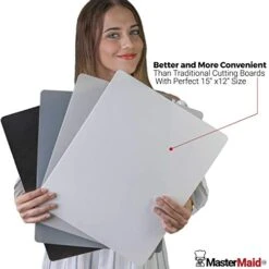 New Non Slip Flexible Kitchen Cutting Mats In Unique Modern Neutral Colors, Non-Porous Chopping Surface, Anti Slip, Dishwasher Safe, BPA Free, Set Of 4pcs -KitchenAid Shop 41HtTOgiCxL