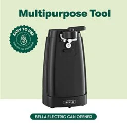 Bella Electric Can Opener, Automatic Can Opener, Knife Sharpener And Bottle Opener, Easy Safe Removable Cutting Lever, Cord Storage, Easy Clean-Up, Black -KitchenAid Shop 41HwuZ76wWL