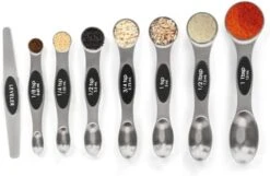 Magnetic Measuring Spoons Set Stainless Steel With Leveler,Multicolors Measuring Cups And Spoon Set Kitchen Gadgets Apartment Essentials Fits In Spice Jars,Stackable Metal Tablespoon Spoon For Baking -KitchenAid Shop 41HxcWyV2L. AC