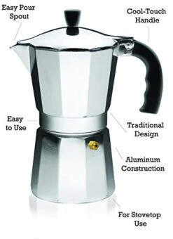 USA Aluminum Stovetop 6-cup Espresso Maker (B120-43V) -KitchenAid Shop 41HyKIdvHfL