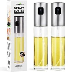 Il Sprayer For Cooking - Olive Oil Sprayer Mister - 100ml Stainles Steel Olive Oil, Vinegar, Water And Other Liquids Sprayer - Perfect For Salad, Barbecue, Kitchen Baking And Roasting (Pack Of 2)