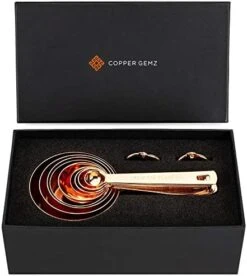 Copper Measuring Cups And Spoons Set Of 9 - Premium Gift Packaging + Cooking Conversions Chart. Extra Sturdy Stainless Steel With Copper Finish, Satin And Mirror Polish. Gift Under 25 Dollars. -KitchenAid Shop 41I J8JLQ3L. AC