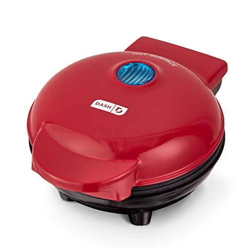 Dash Ash Mini Maker Portable Grill Machine + Panini Press - Red & DMW001RD Machine For Individual, Paninis, Hash Browns, & Other Mini Waffle Maker, 4 Inch, Red 4 Dash Ash Mini Maker Portable Grill Machine + Panini Press - Red & DMW001RD Machine For Individual, Paninis, Hash Browns, & Other Mini Waffle Maker, 4 Inch, Red - Image 2