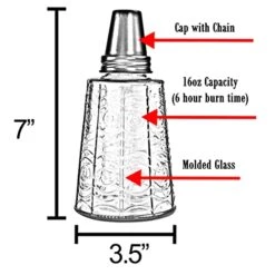 Seraphic Torches For Outside - Citronella 16oz Table Top Torch For Patio, Garden, Lawn, And Outdoor Parties, Set Of 3, Purple -KitchenAid Shop 41I1b44urJS