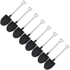 Novelty Disposable Plastic Shovel Shape Dessert Spoon, Set Of 50