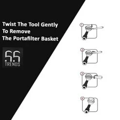 Portafilter Basket Removal Tool Stainless Steel Coffee Portafilter Remover Espresso Cleaning Accessories