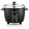 RC006SS 6-Cup Electric Rice Cooker With 304 Surgical Grade Stainless Steel Inner Pot, Makes Soups, Stews, Porridges, Grains And Cereals, 6 Cup (3 Cups Uncooked), Black -KitchenAid Shop 41IJBDmhZsL