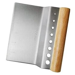 ® Dough Bench Scraper/Cutter/Chopper Stainless Steel Blade With Herb Stripper,Multipurpose Kitchen Pastry Tool With Scale Ruler - Leaf Remover - 1 Pack -KitchenAid Shop 41IJcIPIfYL