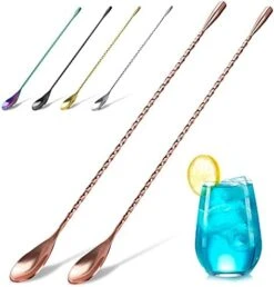 2-Pack 12 Inches Stainless Steel Bartender Mixing Spoon Cocktail Stirrers, Spiral Pattern Bar Spoon Stirring Spoon With Long Handle 22 2-Pack 12 Inches Stainless Steel Bartender Mixing Spoon Cocktail Stirrers, Spiral Pattern Bar Spoon Stirring Spoon With Long Handle -KitchenAid Shop 41IJgnpWDNS. AC