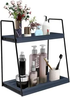 Dorhors 2 Tier Bathroom Counter Organizer Storage,Vanity Organizer For Bathroom Counter,Wood Counter Standing Rack For Bathroom,Dresser,Kitchen -KitchenAid Shop 41IKeBhClML. AC