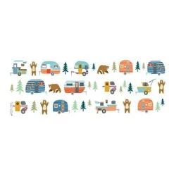 Tervis Plastic Made In USA Double Walled Trailer Bears Insulated Tumbler Cup Keeps Drinks Cold & Hot, 16oz Mug, Clear