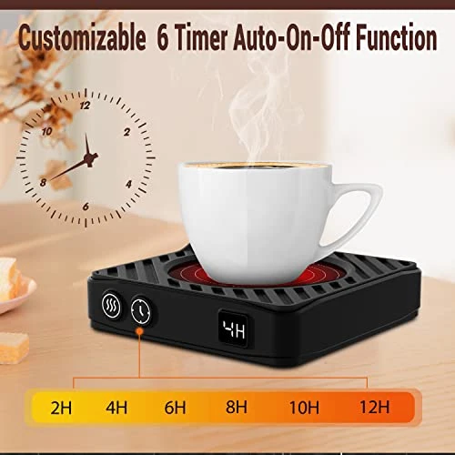 Coffee Mug Warmer With Auto Off Timer, Coffee Cup Warmer For Desk With Auto ON/Off, Coffee Warmer For Desk Auto Shut Off With 3-Temp Settings, Electric Coffee Cup Warmer, Wax Warmer, Warm Gift 5 Coffee Mug Warmer With Auto Off Timer, Coffee Cup Warmer For Desk With Auto ON/Off, Coffee Warmer For Desk Auto Shut Off With 3-Temp Settings, Electric Coffee Cup Warmer, Wax Warmer, Warm Gift - Image 3