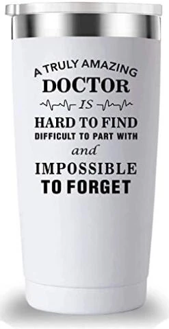 A Truly Amazing Doctor Is Hard To Find Travel Mug Tumbler.Doctor Gifts For Men Women MD Med Medical School Graduation.Funny Doctor,Doctor Appreciation,Doctor Retirement Gifts.(20 Oz White) -KitchenAid Shop 41IQ6hPq2uL. AC