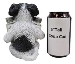 Realistic Adorable Hugging Pooch Shih Tzu Mini Toy Breed Dog Decorative Glass Salt Pepper Shakers Holder Resin Figurine 6"Tall Animal Pet Pal Kitchen Helper Spice Organizer Accent Statue -KitchenAid Shop 41IT92SgWUL