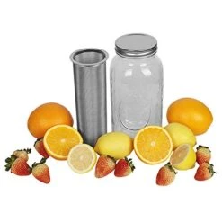 Cold Brew Coffee Maker Filter For 2Quart/64ounce Wide Mouth Mason Jar-Iced Coffee&Tea&Fruit Maker-Food-grade 304 Stainless Steel Coffee Filter-Free Silicone Seal Gasket&Coffee Scoop.(Jar NOT Included) -KitchenAid Shop 41ITLXxp2nL